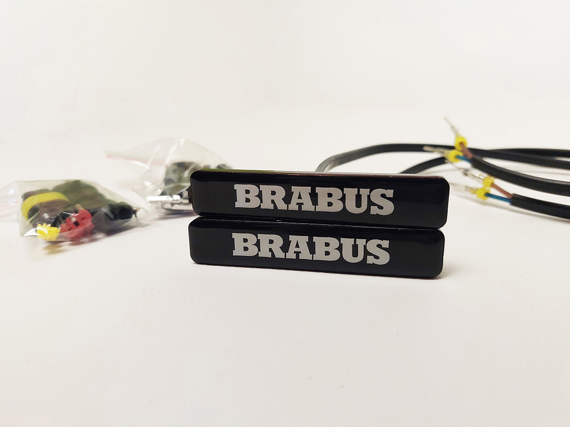 G Wagon LED Fender Emblem Brabus Logo for Mercedes w463a w464 2pcs